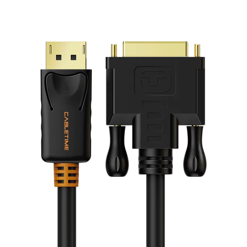 CABLETIME DisplayPort-zu-DVI-Adapterkabel in Schwarz für TV und Monitor - Bild 4