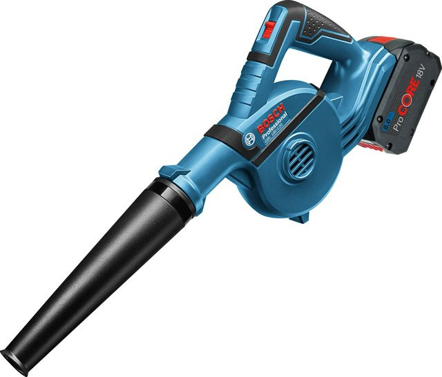 Bosch Professional Akku-Gebläse GBL 18 V-120 Solo in Blau/Schwarz mit 4-teiligem Zubehör - Bild 1