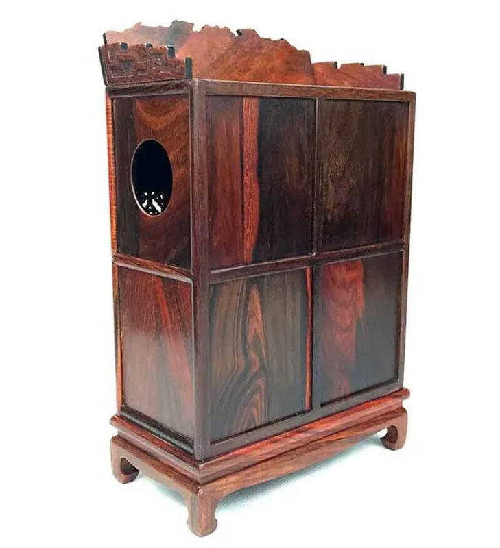 Orientalischer Buddha-Altar Butsudan Schrein aus Holz in Braun als tragbare Zen-Gebetsdekoration - Bild 6