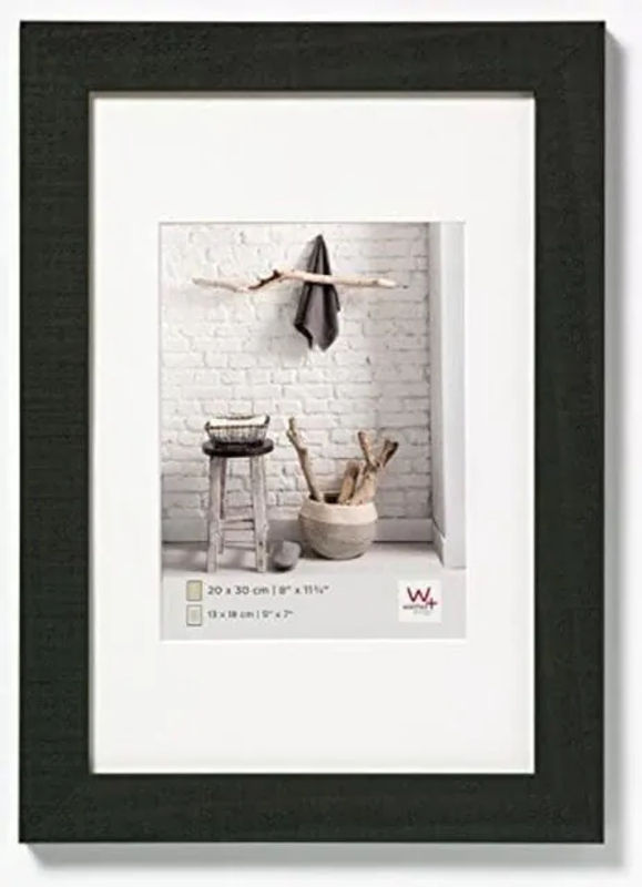Walther Design Fotorahmen aus Holz in Schwarz mit Passepartout für das Format 10 x 15 cm - Bild 2