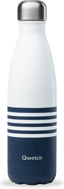 Qwetch Originals Isolierflasche marinière in Blau-Weiß, 0,42 l - Bild 1