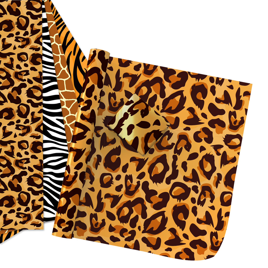 12 Stück Dschungeltiere Party Geschenkboxen aus Papier mit Leopard und Zebra Streifen in Multicolour zum Basteln und Dekorieren - Bild 3