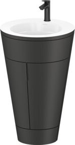 Duravit Waschtischunterschrank Starck 1 c-bonded Set in Grau S-Matt mit Innenbeleuchtung, B/T/H: 56 x 60,5 x 86,4 cm - Bild 1
