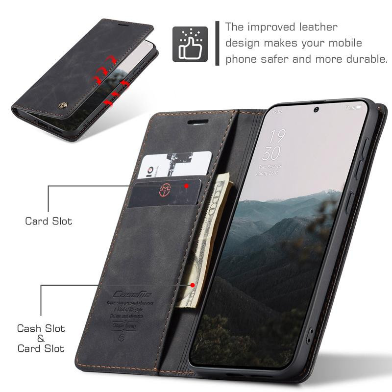 CaseMe Magnetische Retro-Leder-Flip-Brieftasche mit Ständer und Kartenfach für OnePlus 15 - Bild 4