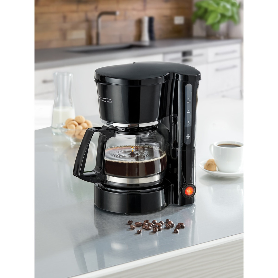 Filter-Kaffeemaschine Barista von Moderne Hausfrau in Schwarz mit Glaskanne, B/H/T: 20 x 23,5 x 15,5 cm - Bild 2