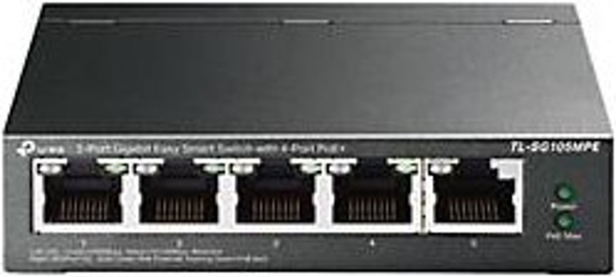 TP-Link TL-SG105MPE Gigabit Ethernet Switch, 5 Ports, Schwarz - Bild 2