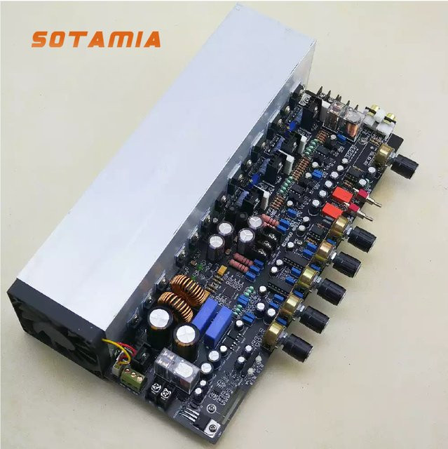SOTAMIA LM3886 2.1-Kanal Leistungsverstärker als fertige Platine, Klasse A digitaler Audioverstärker mit 150 W x 2 + 300 W - Bild 1