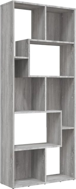 vidaXL Bücherregal modern in Grau, Wandmontage möglich, B/T/H: 67 x 24 x 161 cm - Bild 1
