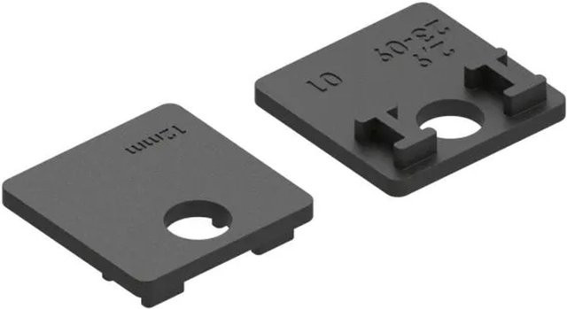 FeNau Gummieinlage für Glas in Schwarz, passend für Glasklemme Modell 36, Dicke: 12,0 mm - Bild 1