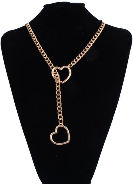 CLE Herz-Gliederkette Halskette, Gold, Damen, 80 cm - Bild 1