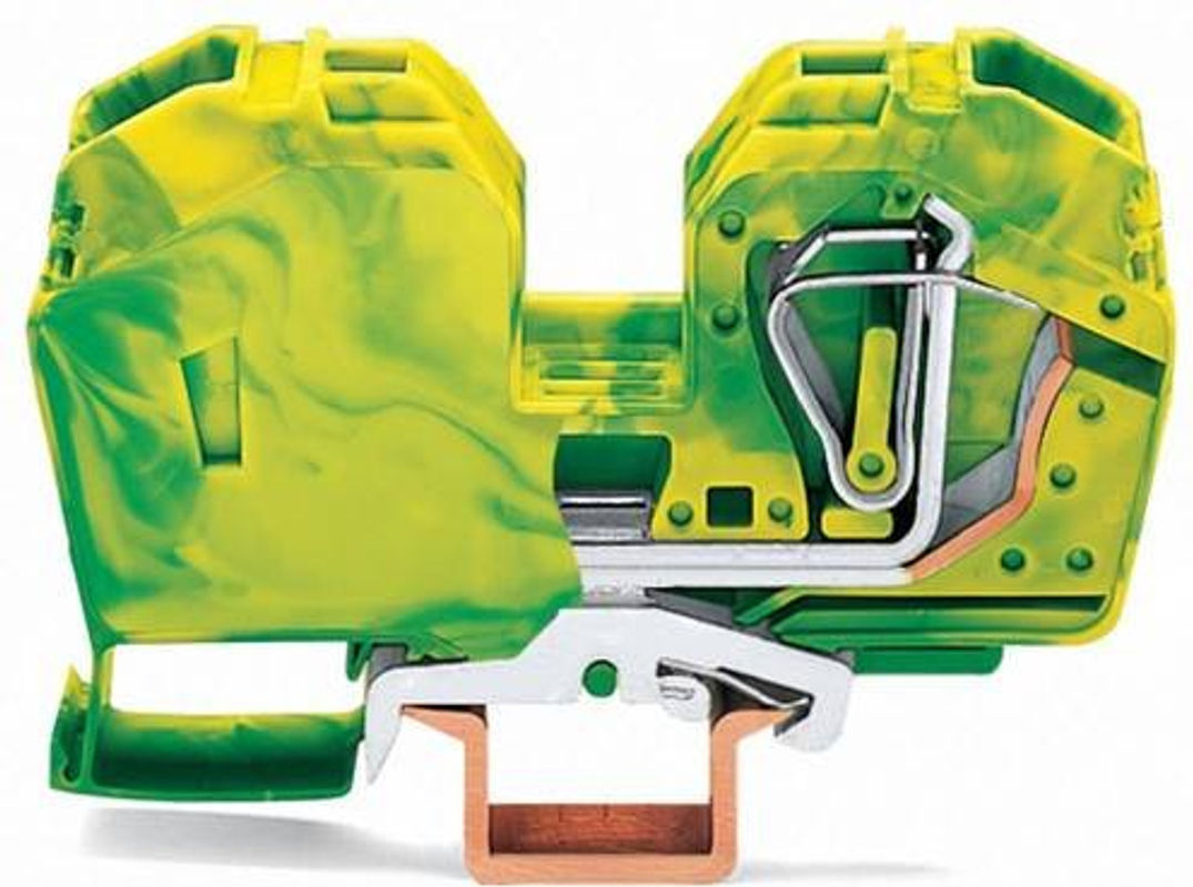 WAGO Schutzleiterklemme 285-637 Grün/Gelb mit Zugfeder für 6-35mmq (15 Stück) - Bild 2