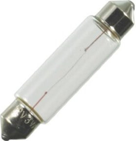 Scharnberger Hasenbein Soffittenlampe aus Glas, transparent, 24V, 5W, Fassung S8,5, Maße: B: 11 mm, H: 43 mm - Bild 1