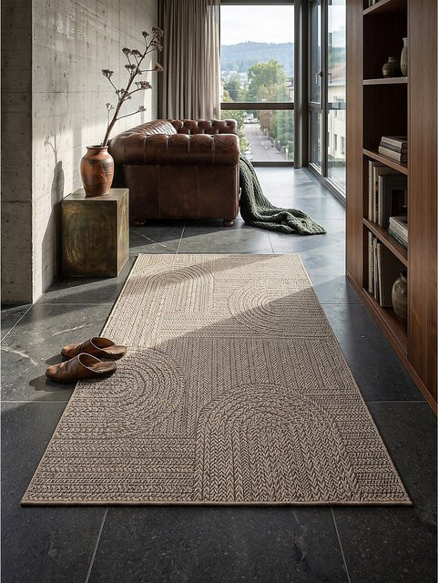CORDEV Läufer Kadima Design Flachgewebe in Beige und Sand, Breite: 60 cm, Länge: 90 cm - Bild 1