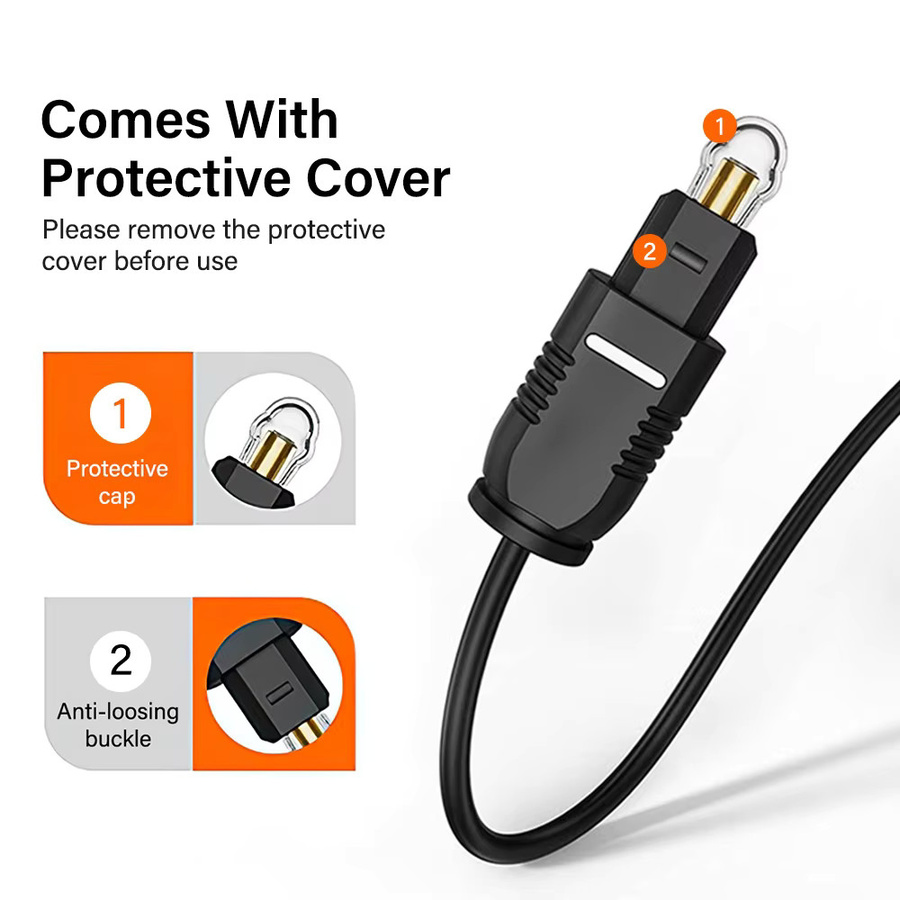Nephy Digitales Glasfaser-Audiokabel Toslink SPDIF Koaxialkabel in Schwarz - Bild 3