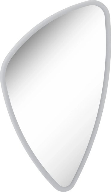 Fackelmann Spiegelelement Organic mit umlaufender LED-Beleuchtung in Silber, Durchmesser: 55 cm - Bild 1
