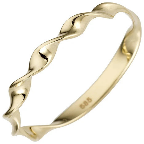 Colfem Ring 585 Gelbgold, gedreht, Damen, Ringgröße 50 - Bild 1