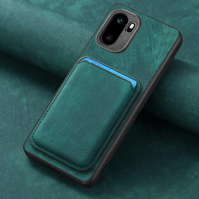 Magnetische 2 in 1 Lederhülle für OnePlus ACE 6T mit abnehmbarer Geldbörse und Kartensteckplatz in Grün - Bild 1