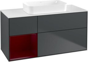 V&B Waschtischunterschrank Finion Wandbeleuchtung in Lackausführung, Breite: 120 cm, Tiefe: 60 cm - Bild 1