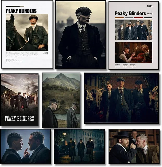 Peaky Blinders TV Play Classic Pop Poster Leinwand Wandkunst für dein Wohnzimmer oder Kino - Bild 1