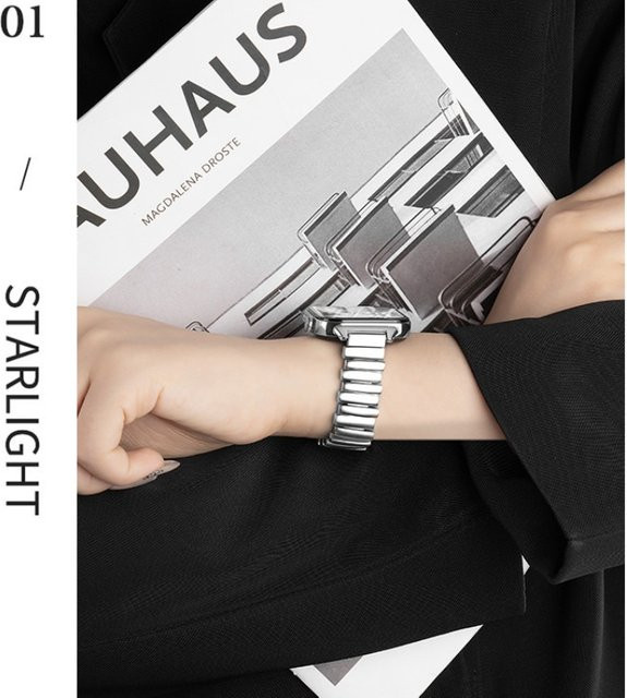 TINUORA Uhrenarmband Edelstahl, Silber, Damen - Bild 1