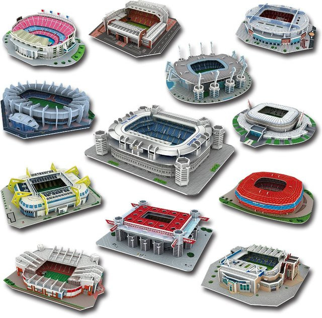 MaxRenard Fußball Stadion 3D Papier Puzzle, bunt, Pappe / Karton - Bild 1