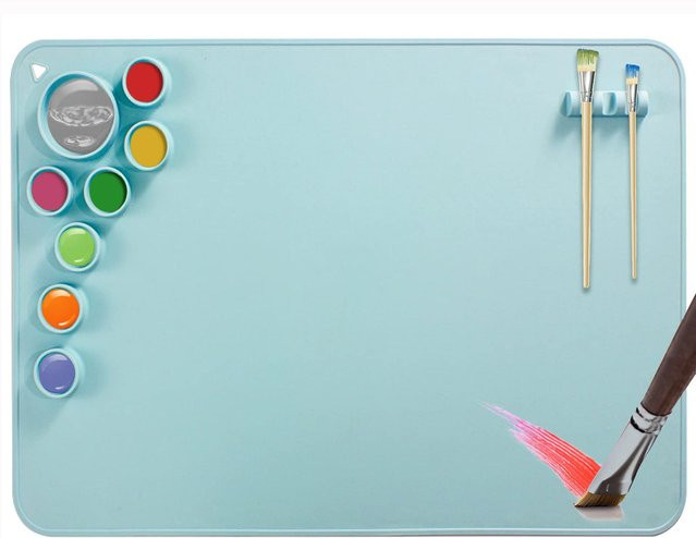 Binchi Keji Travel Silikon Malmatte für Kinder zum Basteln und Aquarellieren, B/H: 60 x 40 cm - Bild 1