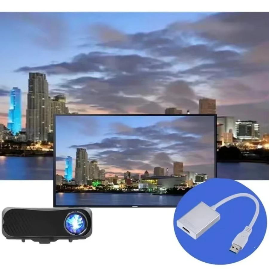 YIGETOHDE USB 3.0 zu HDMI Adapter in Schwarz für HD 1080P Audio und Video Konverter für Desktop PC und Laptop - Bild 6