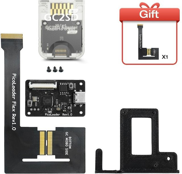 Lötfreies Open-Source-Modul RP2040 für Picoloader Nintendo GameCube NGC dol-001/dol-101 in Schwarz - Bild 1