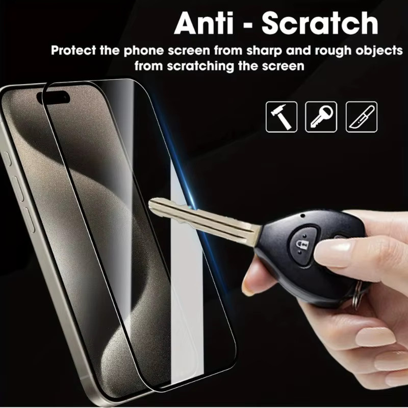 WENBIN 3er Pack Panzerglas Displayschutz für iPhone 17 Pro Max, 16, 15, 14, 13, 12, 11 Pro Max Plus Mini, transparent - Bild 3
