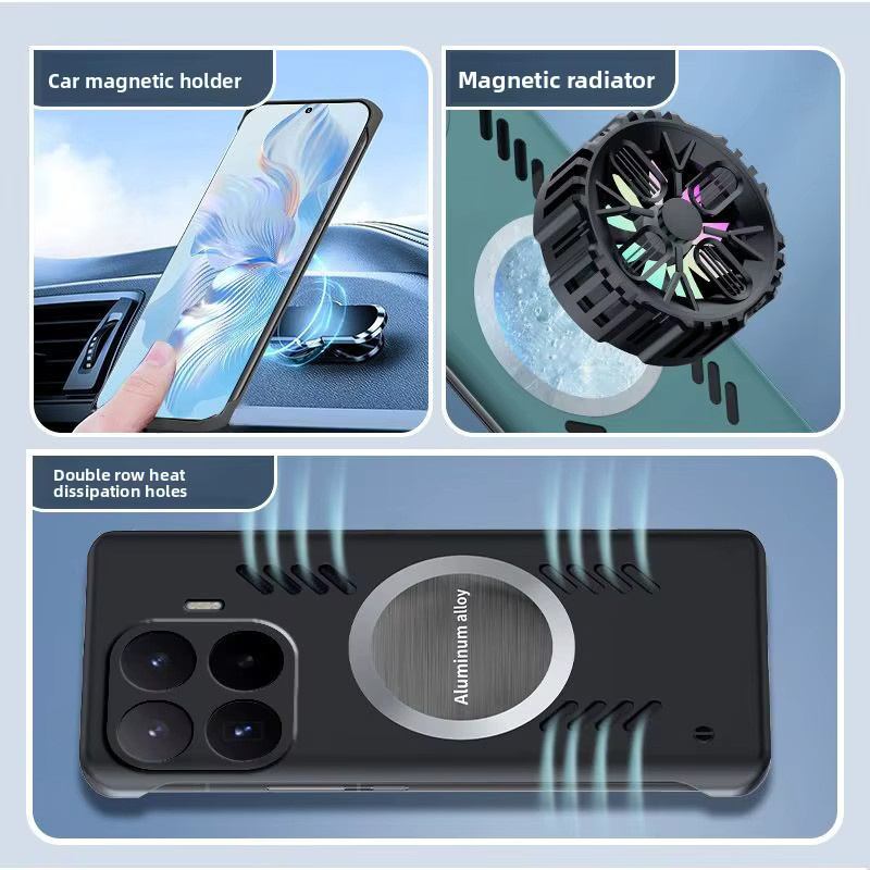 Magnetische Xiaomi Smartphone Schutzhülle mit Wärmeableitung und Sturzschutz in Weiß - Bild 5
