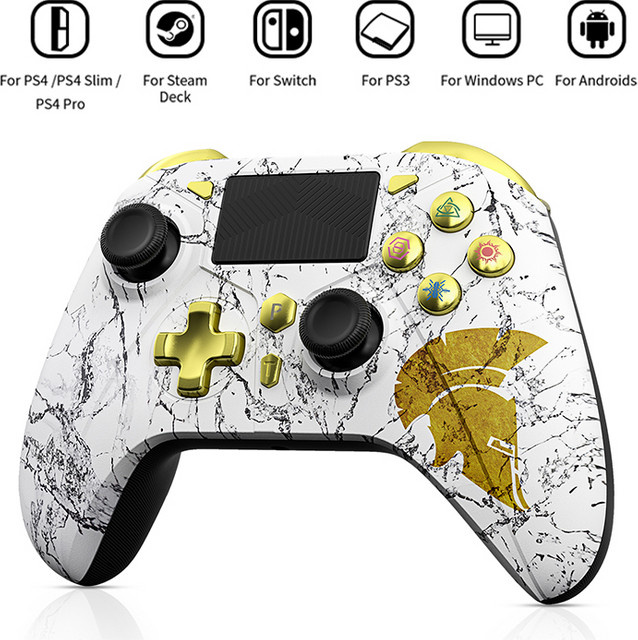 Bonacell Bluetooth Wireless Gamepad Multicolour für PS4 Slim Pro, PC, iOS und Android mit Dual Vibration und Sechs-Achsen-Joystick - Bild 1
