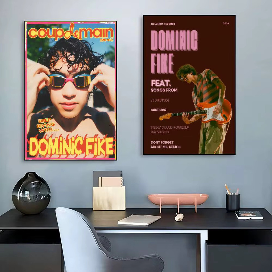 Selbstklebendes Kunstposter Dominic Fike Wandkunst in Weiß und Multicolour auf Papier - Bild 2