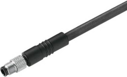 Weidmüller Sensor-Aktor-Steckverbinder M5 Stecker gerade Schwarz 3 Polzahl Länge: 3,00 m - Bild 1