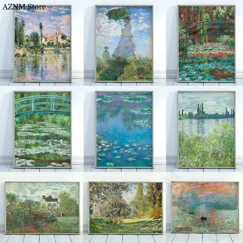 Potdemiel Abstrakte Landschaft Kunst Leinwand Wandbild für Wohnzimmer und Schlafzimmer - Bild 2