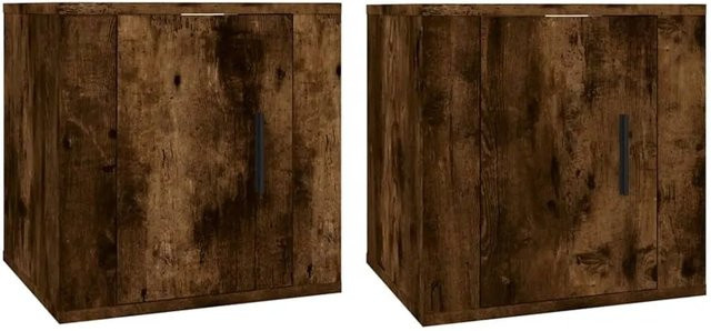 vidaXL TV-Wandschränke Set aus 2 Stück in Räuchereiche, klassisch, B/T/H: 40 x 34,5 x 40 cm - Bild 1