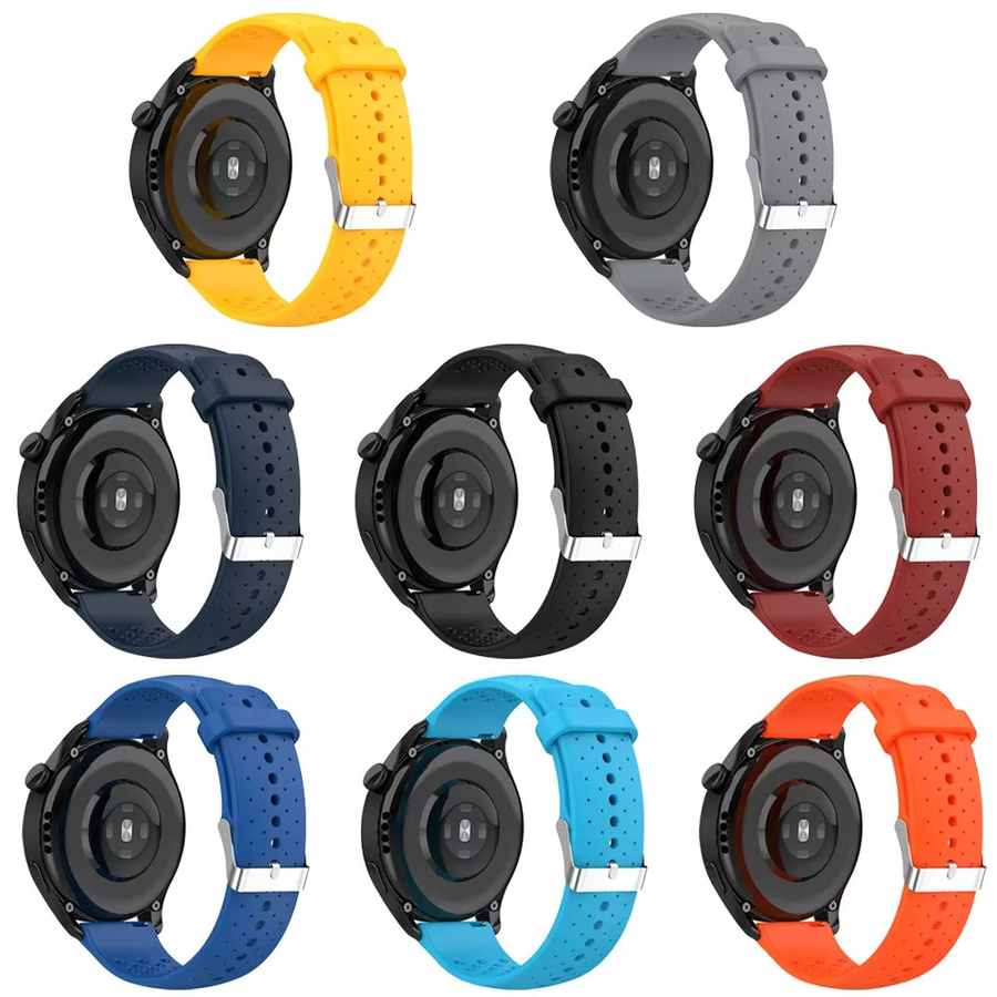 Uhrenarmband Silikon, Schwarz, Unisex, 20 mm, 22 mm - Bild 1