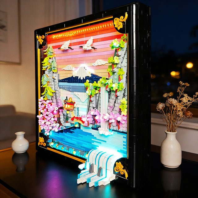 BRIXSPARK LED-Beleuchtungsset für Lego 31218 Japanische Kirschblütenlandschaft in Schwarz - Bild 1
