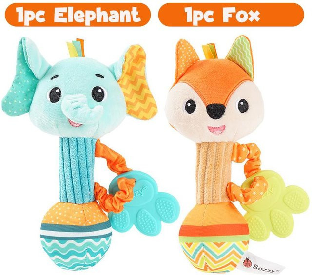 Topmix Babyrasseln, Tiere, Plüsch / Textil, ab 0 Jahre - Bild 1