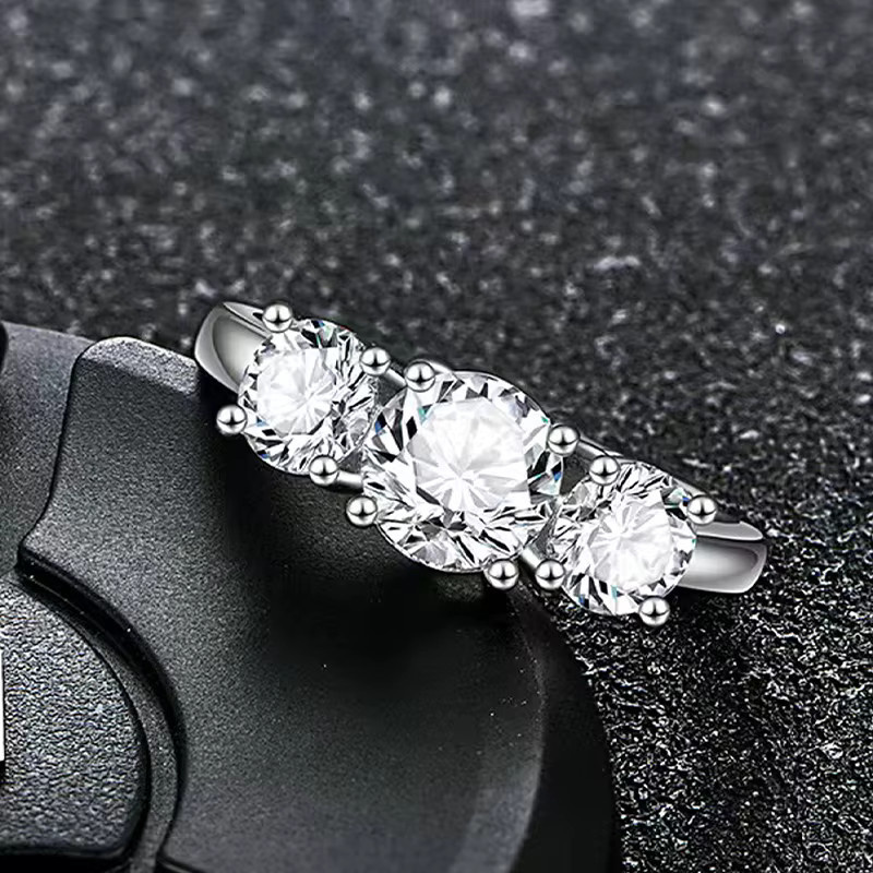 KAHOOT Paarring Moissanit, 925 Silber, Unisex - Bild 2