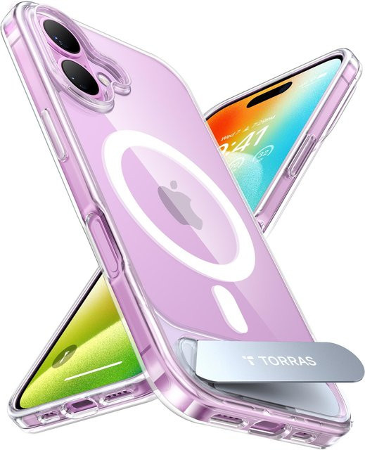 Torras Pstand Series Handyhülle für iPhone 16 in Transparent Purple - Bild 1