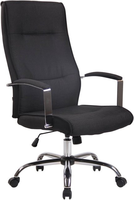 TPFLiving Bürostuhl Portofino in Schwarz mit Stoffbezug und Armlehnen - Bild 1
