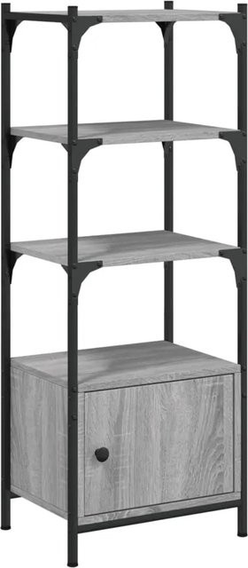 vidaXL Bücherregal mit 3 Böden in Grau, Industrial Design, B/T/H: 41 x 30 x 109,5 cm - Bild 1