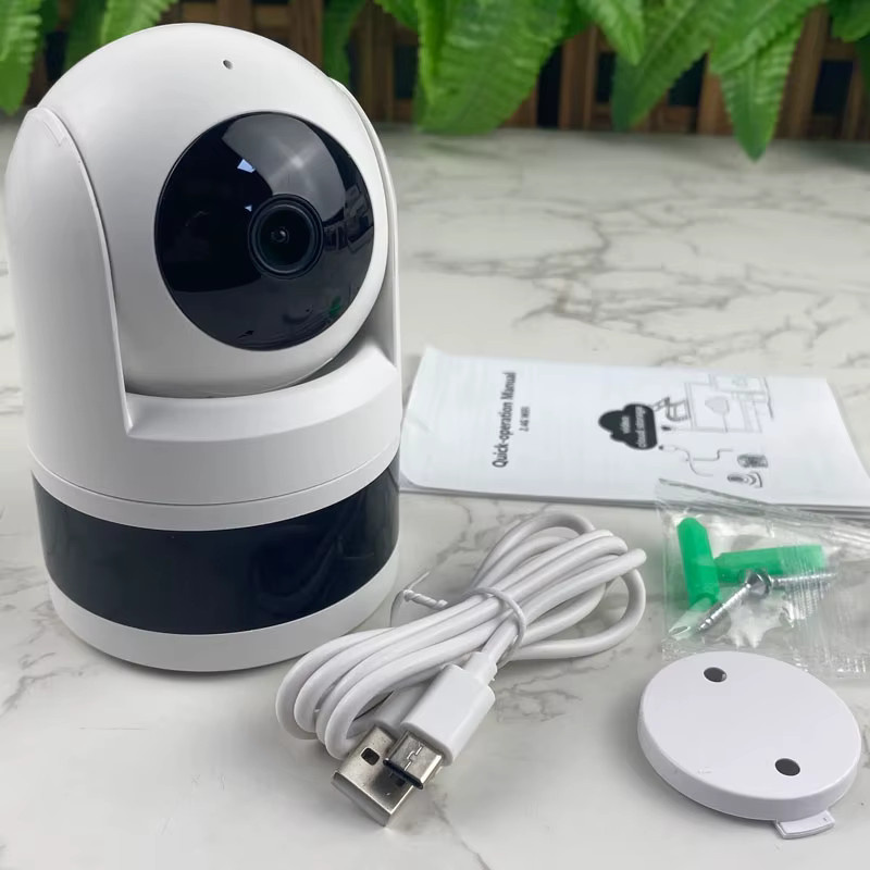 Tuya WiFi Überwachungskamera 4MP HD Smart Life APP Innenmonitor in Weiß mit Zwei-Wege-Sprach-Intercom und Echtzeit-Auto-Tracking - Bild 2