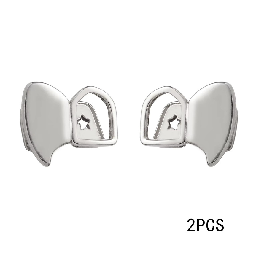 RACHELZ Grillz Vampirzähne, Silber, Unisex - Bild 4