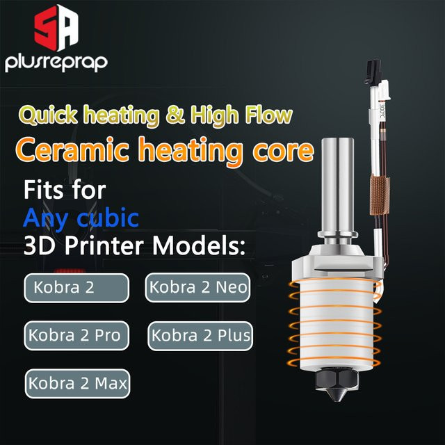 5Aplus Keramik-Kobra 2 Hotend High-Flow-Hot-End-Kit für Anycubic Kobra 2, Plus, Max, Pro und Neo 3D-Drucker in Silber - Bild 1