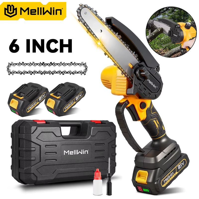 MELLWIN Akku-Kettensäge 6 Zoll Mini Astsäge kompatibel mit Makita 18V LXT Akkus - Bild 6