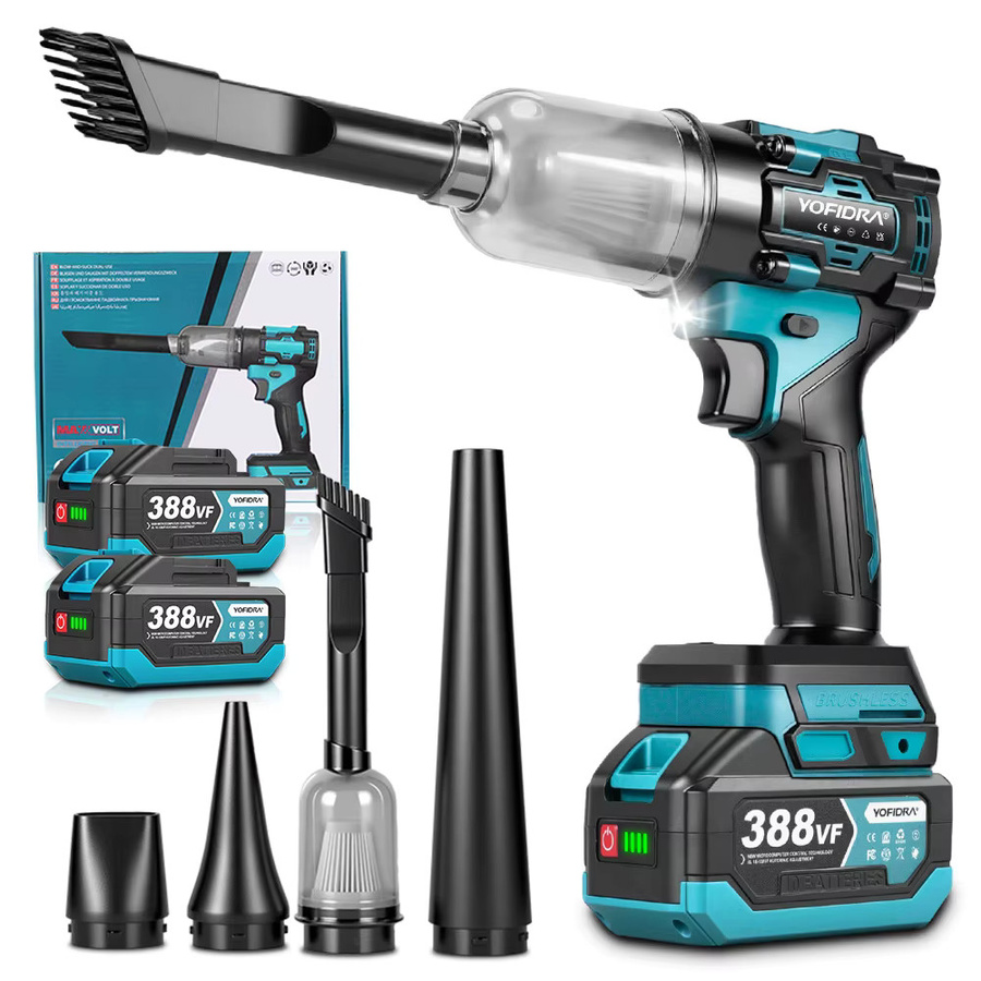 YOFIDRA 2-in-1 Turbogebläse und Staubsauger mit bürstenlosem Motor, 1000Pa Laubblasgerät für Makita LXT 18V Akku - Bild 7