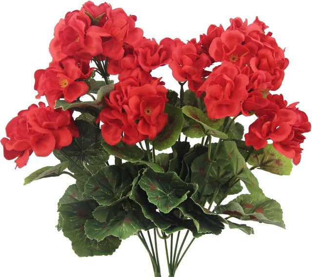 KTY Gerbera Kunstblumen Rot UV-beständig für Außenbereich und Dekoration - Bild 1