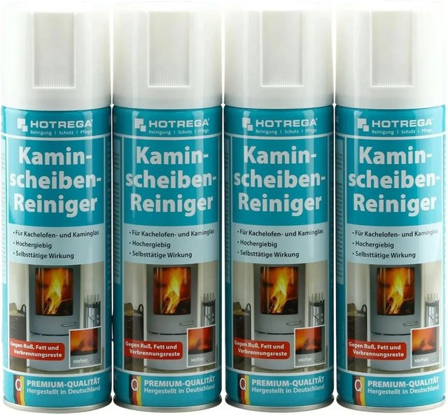 Hotrega Kaminscheibenreiniger 4 x 300 ml Spraydose - Bild 1