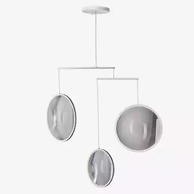 DCW Éditions Focus LED Kronleuchter in Silber aus Metall und Glas - Bild 1